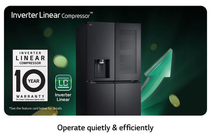 508L French Door Fridge with InstaView (GC-G22FFQAB)